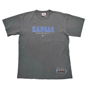Vintage Nike t shirt centre swoosh Kansas Baseball Large  Y2K Great fade